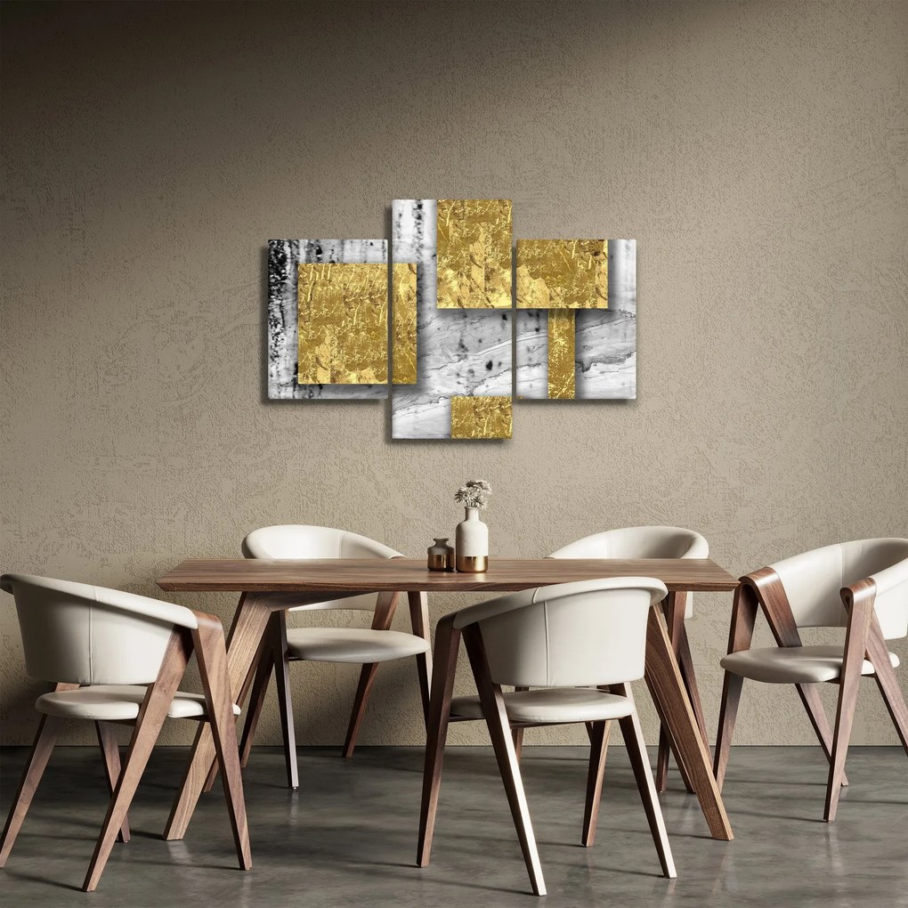Kép - Arany négyzetek N⁰3 (90x60 cm)