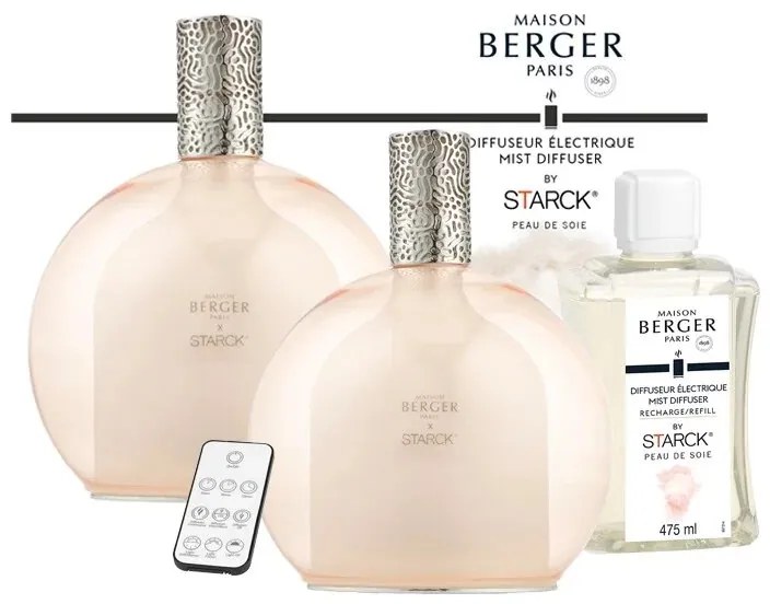 Starck elektromos diffúzor töltettel 0,475l Peau de Soie/Selyembőr rózsaszín - Maison Berger Paris