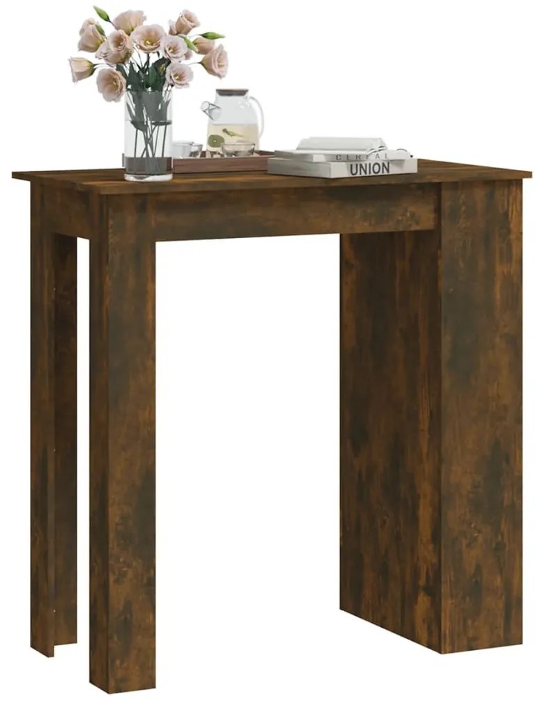 Füstös tölgy színű bárasztal tárolópolccal 102 x 50 x 103,5 cm