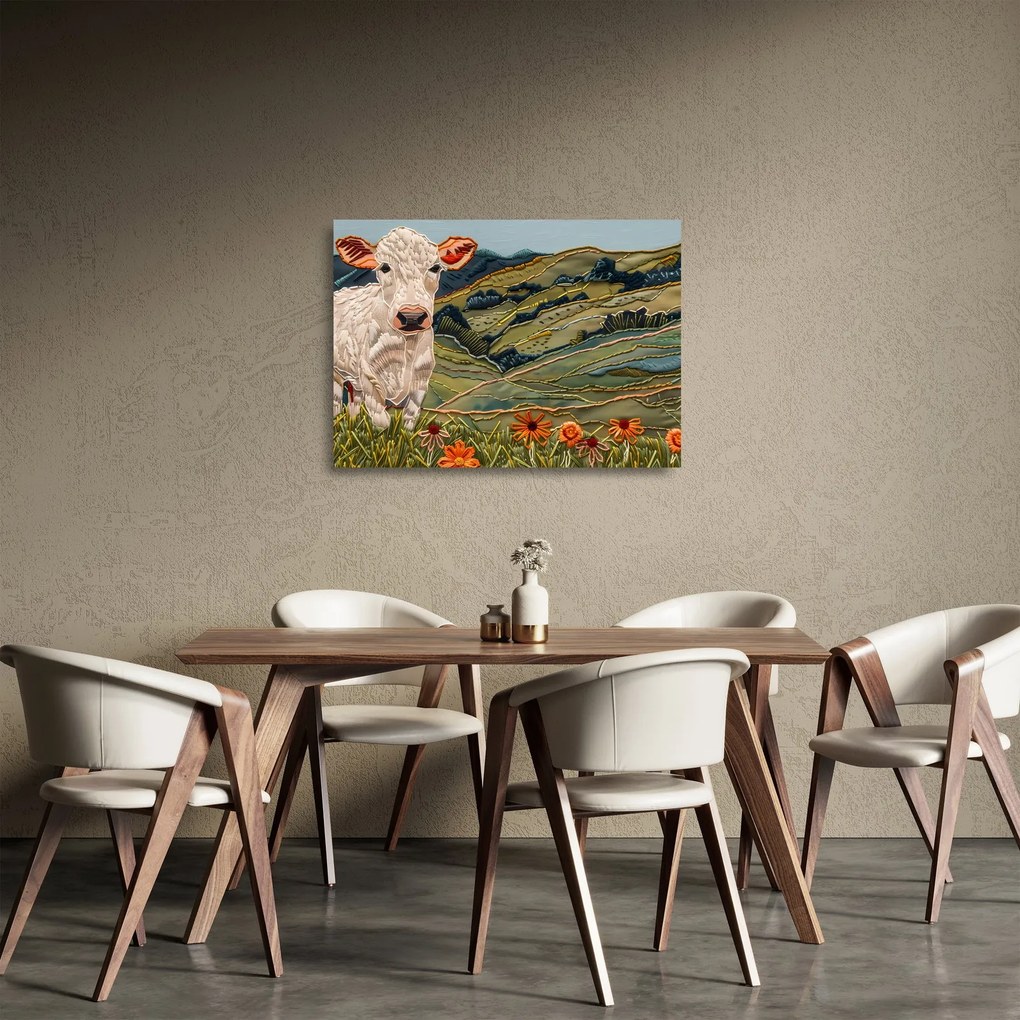Üveg kép - Kötött motívum utánzata (70x50 cm)