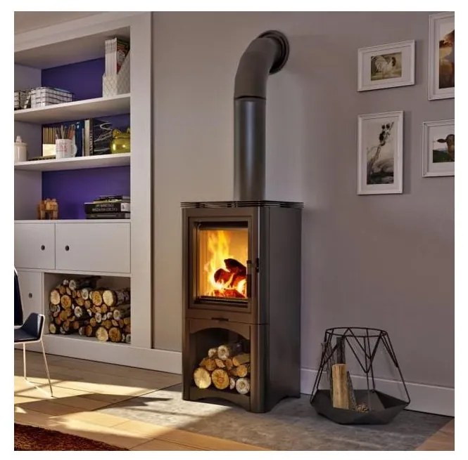 Kratki KOZA/K5/S/W 7kW acél kandalló kályha, 150mm pr.