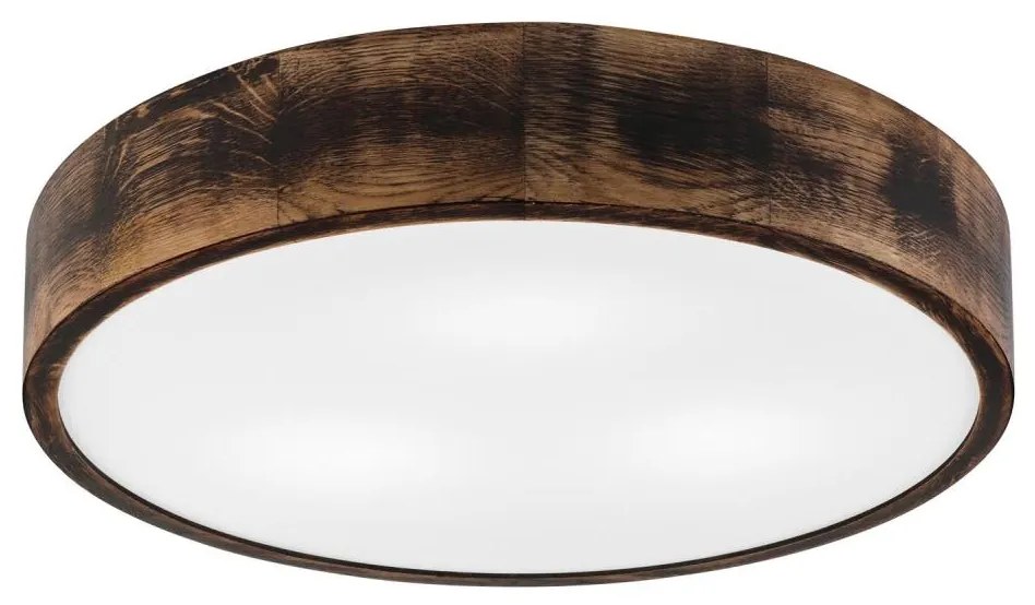 OAK SMOKY mennyezeti lámpa 3xE27/15W/230V, 47,5 cm, tölgy/sötétbarna