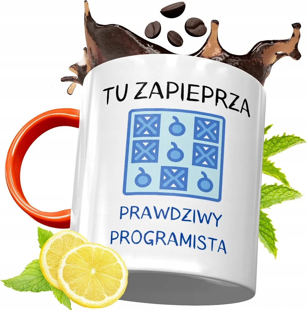 Narancssárga Bögre Informatikus Fejlesztőknek, fényképes nyomtatással