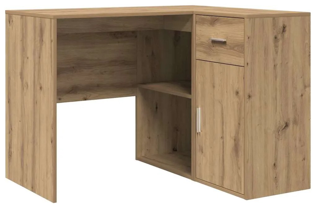 Sarokíróasztal fiókkal kézműves tölgy 102 x 50 x 75 cm Faanyag