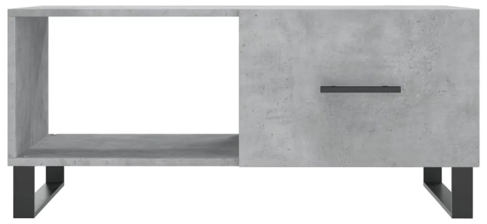 betonszürke szerelt fa dohányzóasztal 90 x 50 x 40 cm