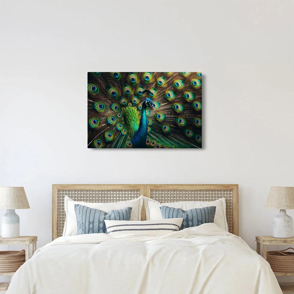 Kép – Pávatoll (90x60 cm)