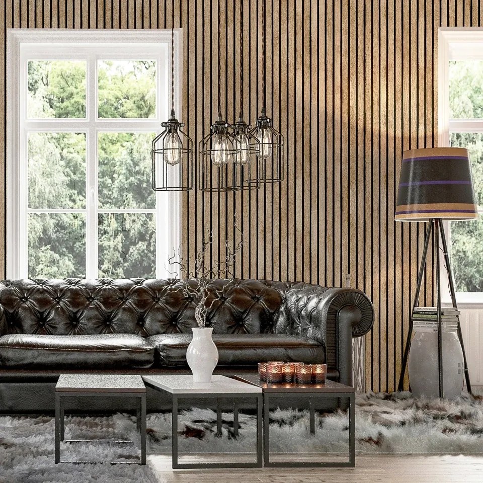 Arthouse Signature 1 Wood Slats barna faléc mintás papír tapéta – 923800
