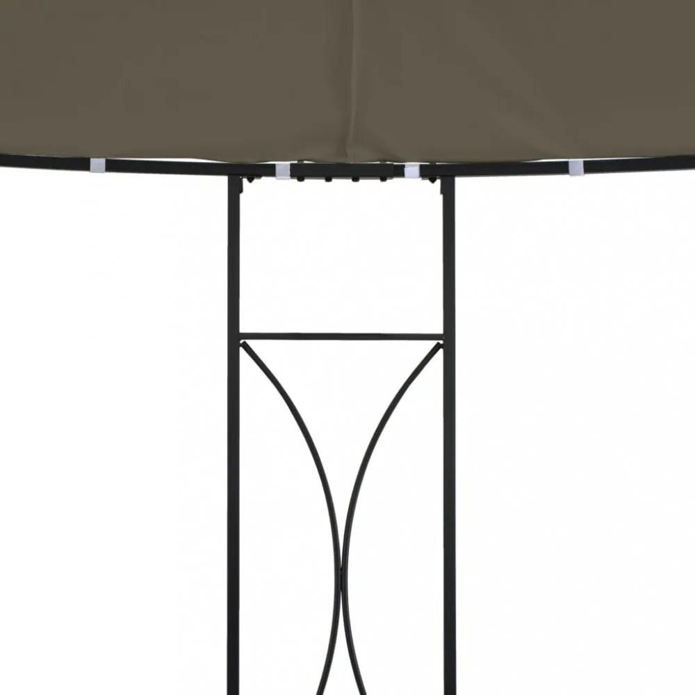 vidaXL tópszínű kerek pavilon 300 x 290 cm
