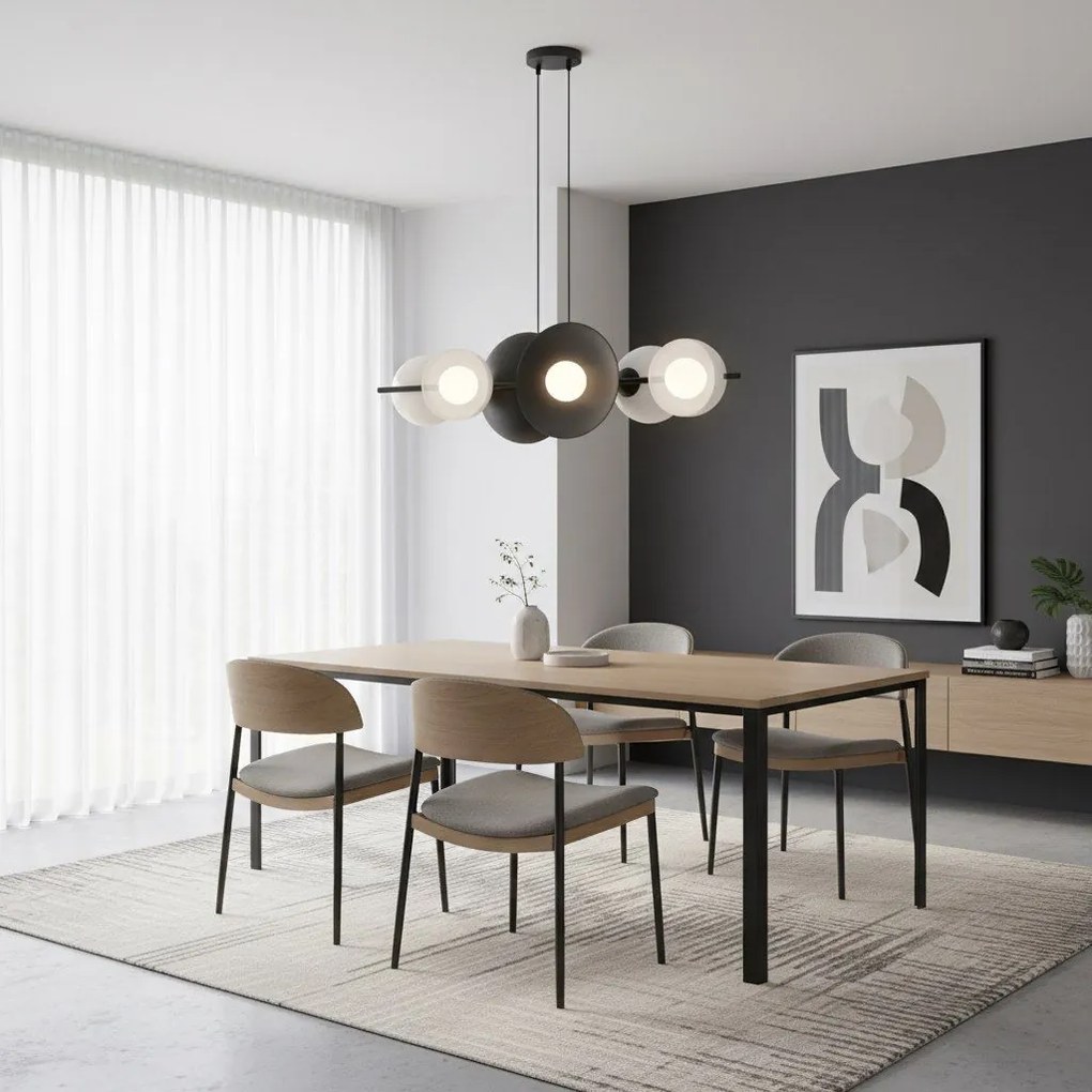 Emibig modern függeszték volum fehér fekete emi1484/6