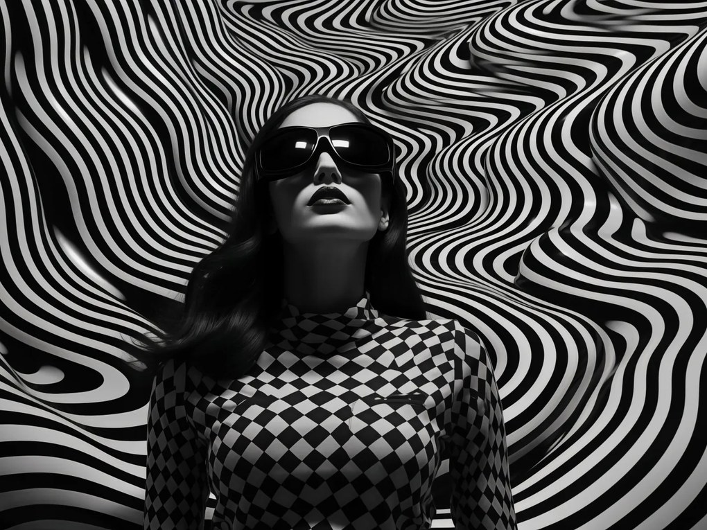 Poszter 100x75cm Kontraszt fekete szemüveggel