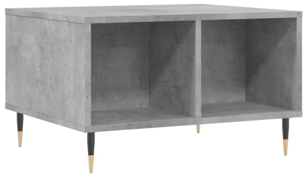 vidaXL betonszürke szerelt fa dohányzóasztal 60 x 50 x 36,5 cm