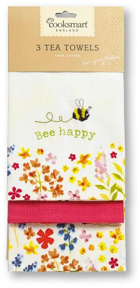 Bee Happy 3 db pamut konyharuha - Cooksmart ®