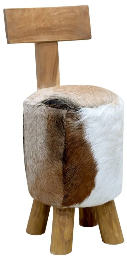 kecskebőr és tömör tíkfa ülőke