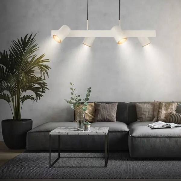 Briloner 4058044 - ERA kábeles függeszték 4xGU10/10W/230V krémszínű