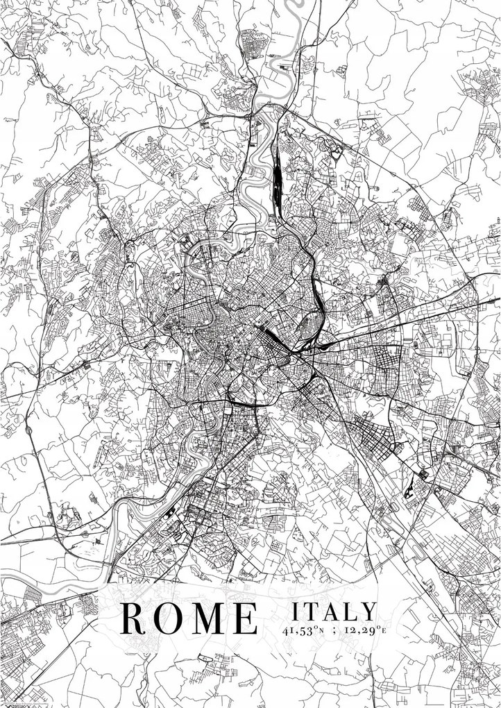Róma várostérkép poszter A2 A2 42x59,4 cm