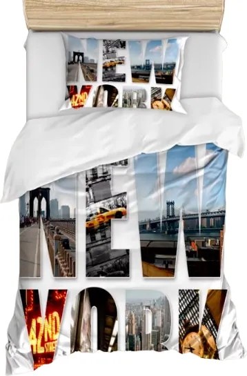 Ágytakaró 235X260CM 2X Párnahuzat 90X50CM szett New York