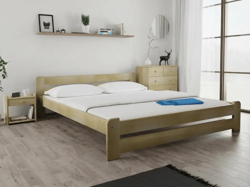 Laura ágy 120 x 200 cm, fenyőfa Ágyrács: Ágyrács nélkül, Matrac: Sommera matrac 18 cm
