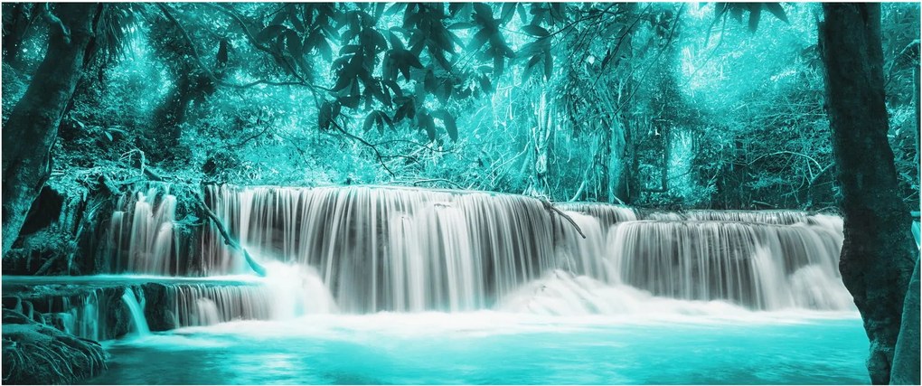 Kép - Kék vízesés (120x50 cm)