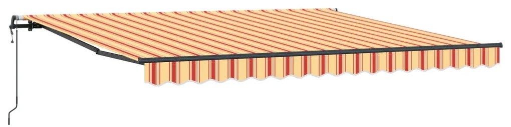 Automatikus Behúzható Napernyő Sárga és Narancs 400x350 cm