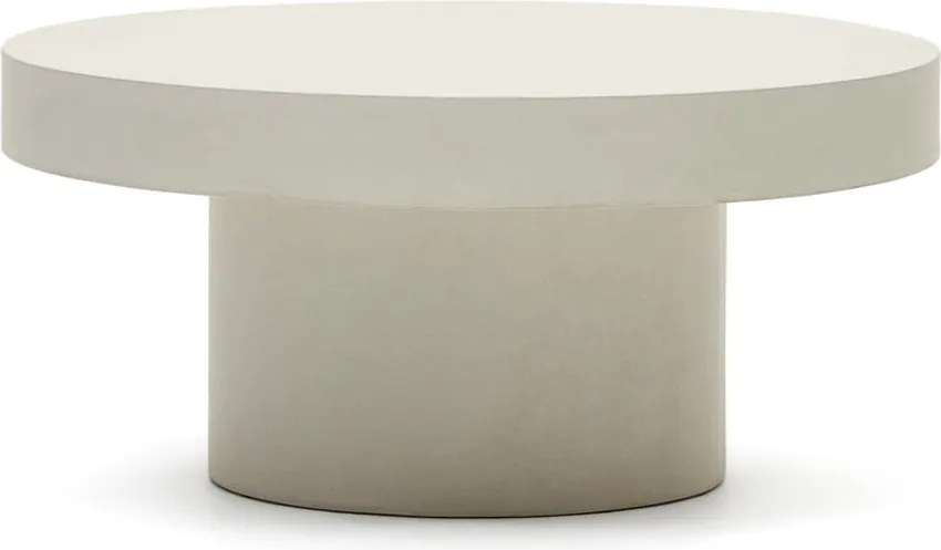 Beton kerek kerti dohányzóasztal ø 90 cm Aiguablava – Kave Home