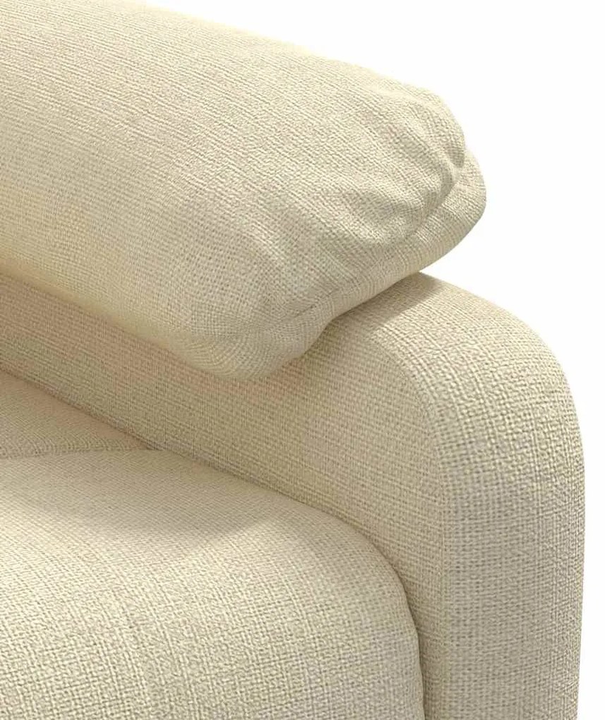 krémszínű szövet dönthető fotel