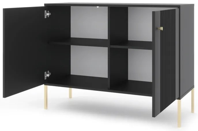 ISEO komód IS02 2 ajtós, fekete/arany