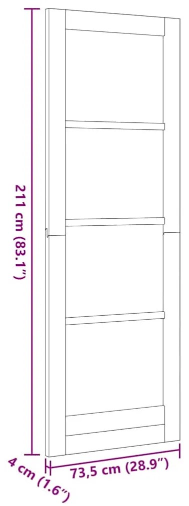 Belső Ajtó Üveggel ORKDAL Barna 73.5 x 211 cm