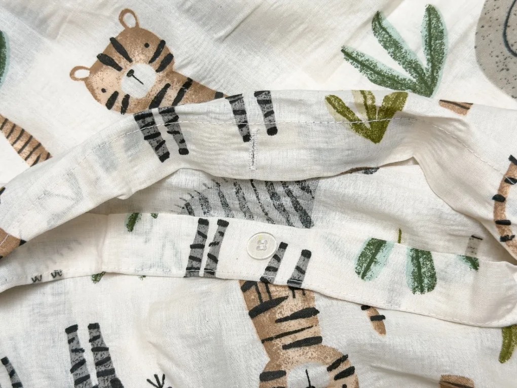 Krepp ágynemű kiságyhoz Renforcé JUNGARI krémszínű Ágyneműhuzat mérete: 45 x 65 cm | 90 x 140 cm