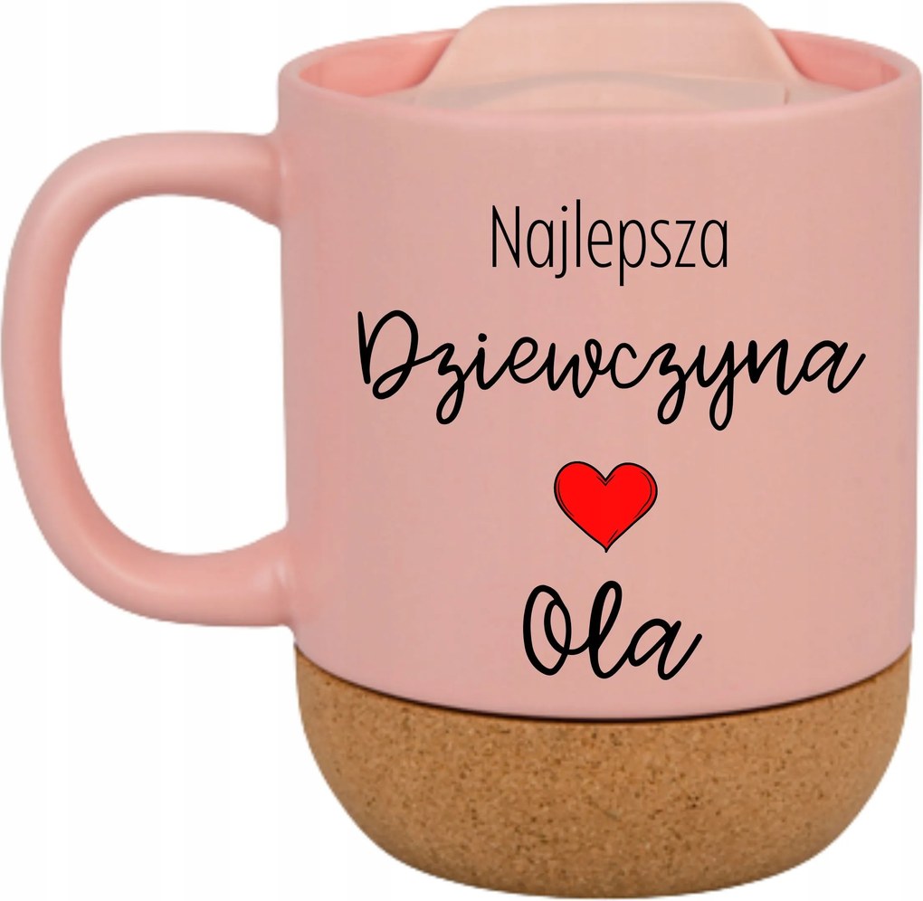 Bögre Rózsaszín Parafa Vicces Ajándék Valentin Nap Legjobb Lány Név