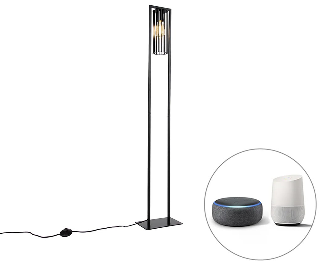 Okos modern állólámpa fekete, beleértve a Wifi ST64-et - Balenco Wazo
