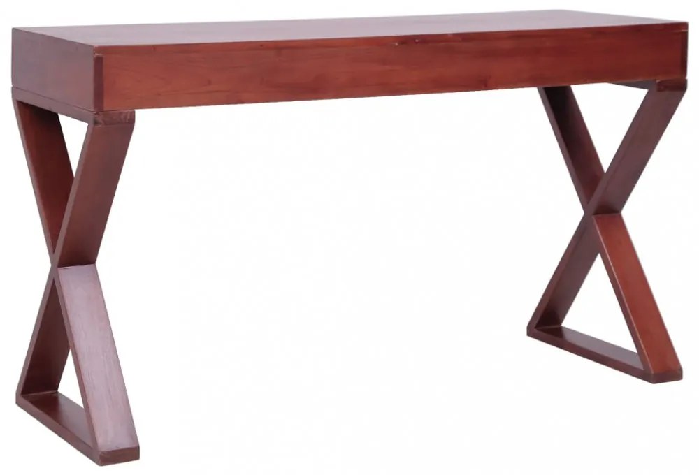 barna tömör mahagóni számítógépasztal 115 x 47 x 77 cm