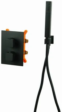 stellman VIVID TR2 termosztátos zuhanycsaptelep Ultra Slim 25 cm Fekete zuhany