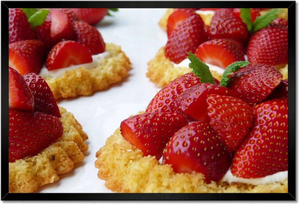 Poszterek keretben 60x40 Eper desszert