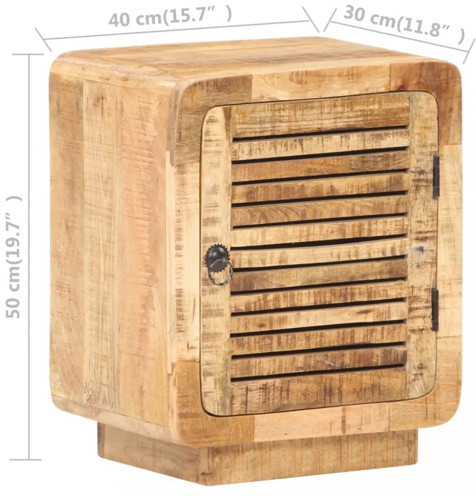 nyers mangófa éjjeliszekrény 40 x 30 x 50 cm