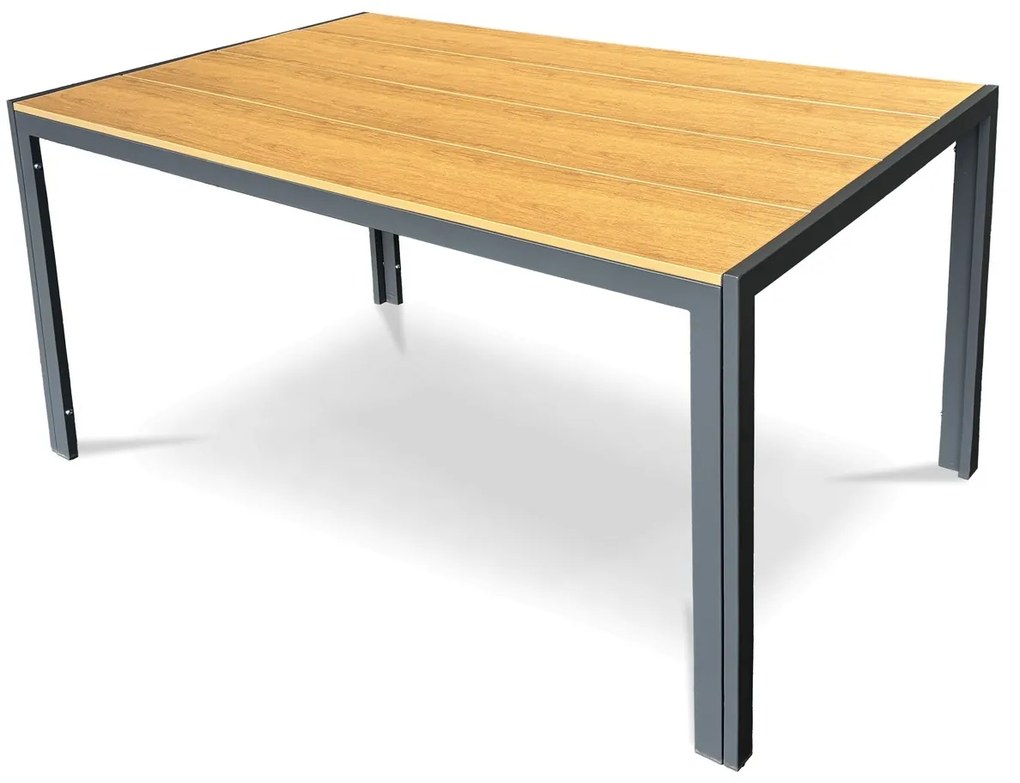 Autronic Kerti asztal, fém, polifából, barna, AZT-S1215 OAK