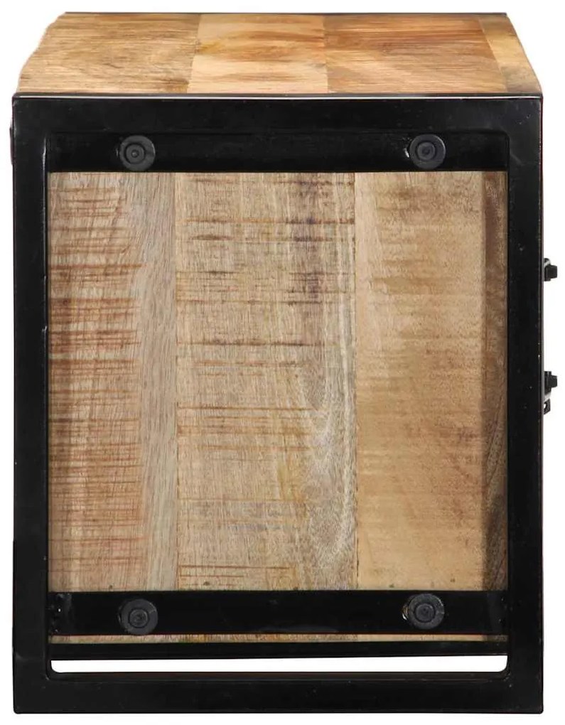 TV szekrény 100x30x35 cm tömör durva fa Mango