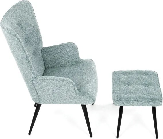 Relaxációs fotel, kék, bársony kárpit, AK-303 BLUE2