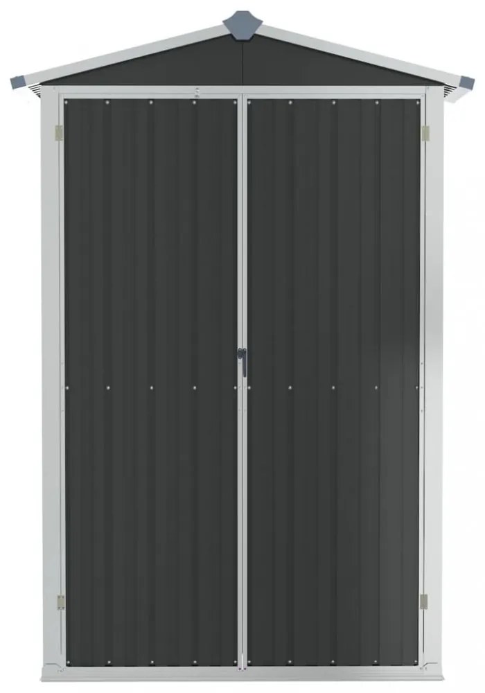 antracitszürke horganyzott acél kerti fészer 116x45x175 cm