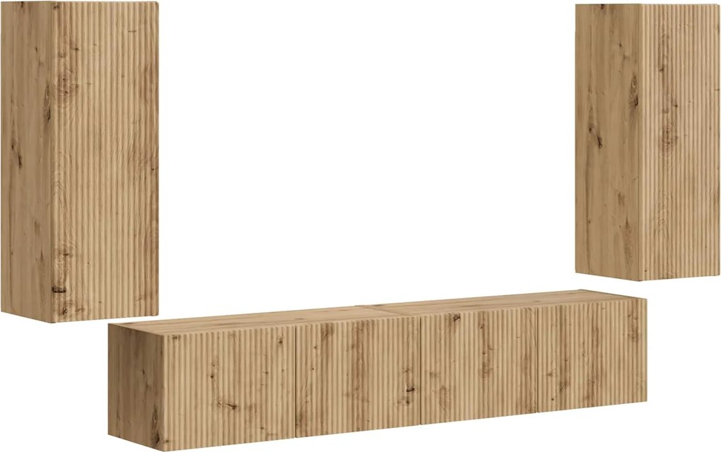 vidaXL TV falit kabinet szett 4 pcs Artisan tölgy Faanyag