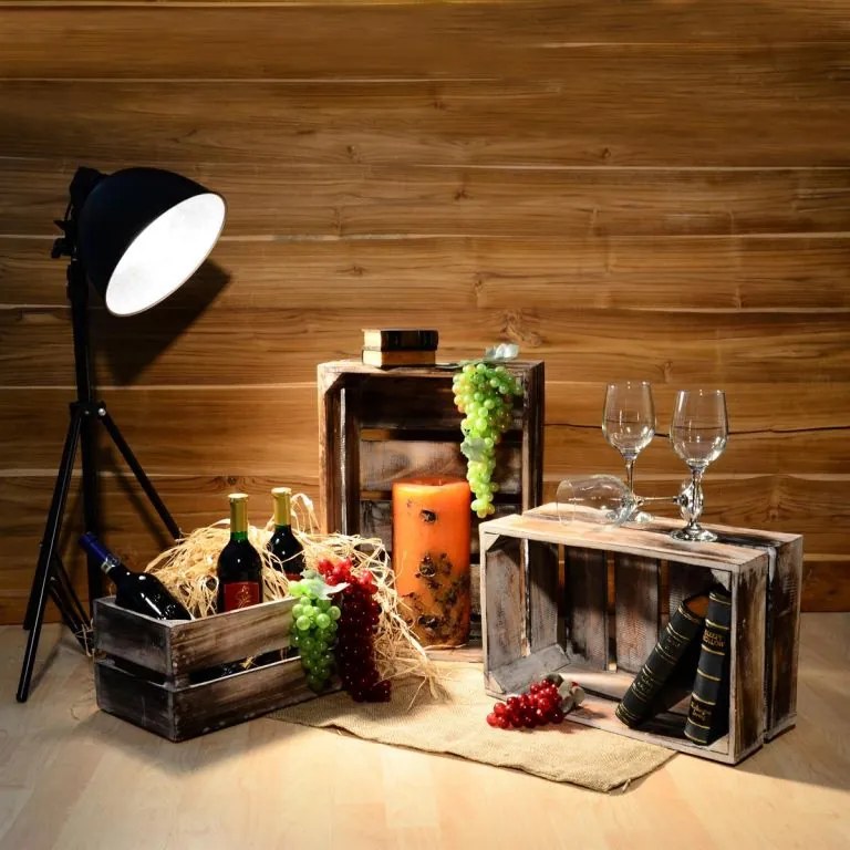 DIVERO Kerti fa tároló doboz Vintige barna 36 x 17 cm