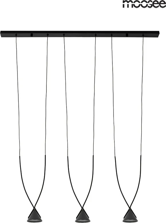 KING HOME MSE010100280 ATLAS Többágú Függesztett Lámpa Fekete LED IP20