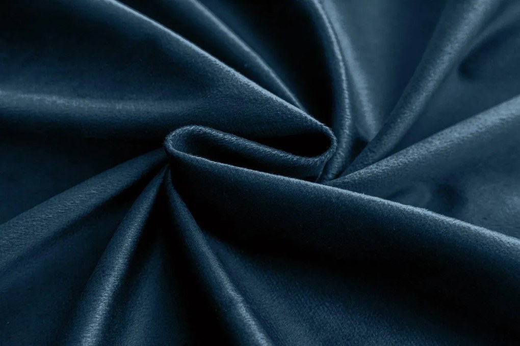 Petrolkék sötételő függöny VELVET 140x270 cm Felfüggesztés: Hullámos sínszalag