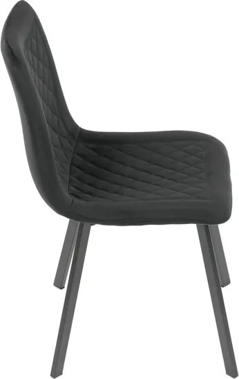 Étkezőszék, fekete, bársony szövet, DCL-973 BK4