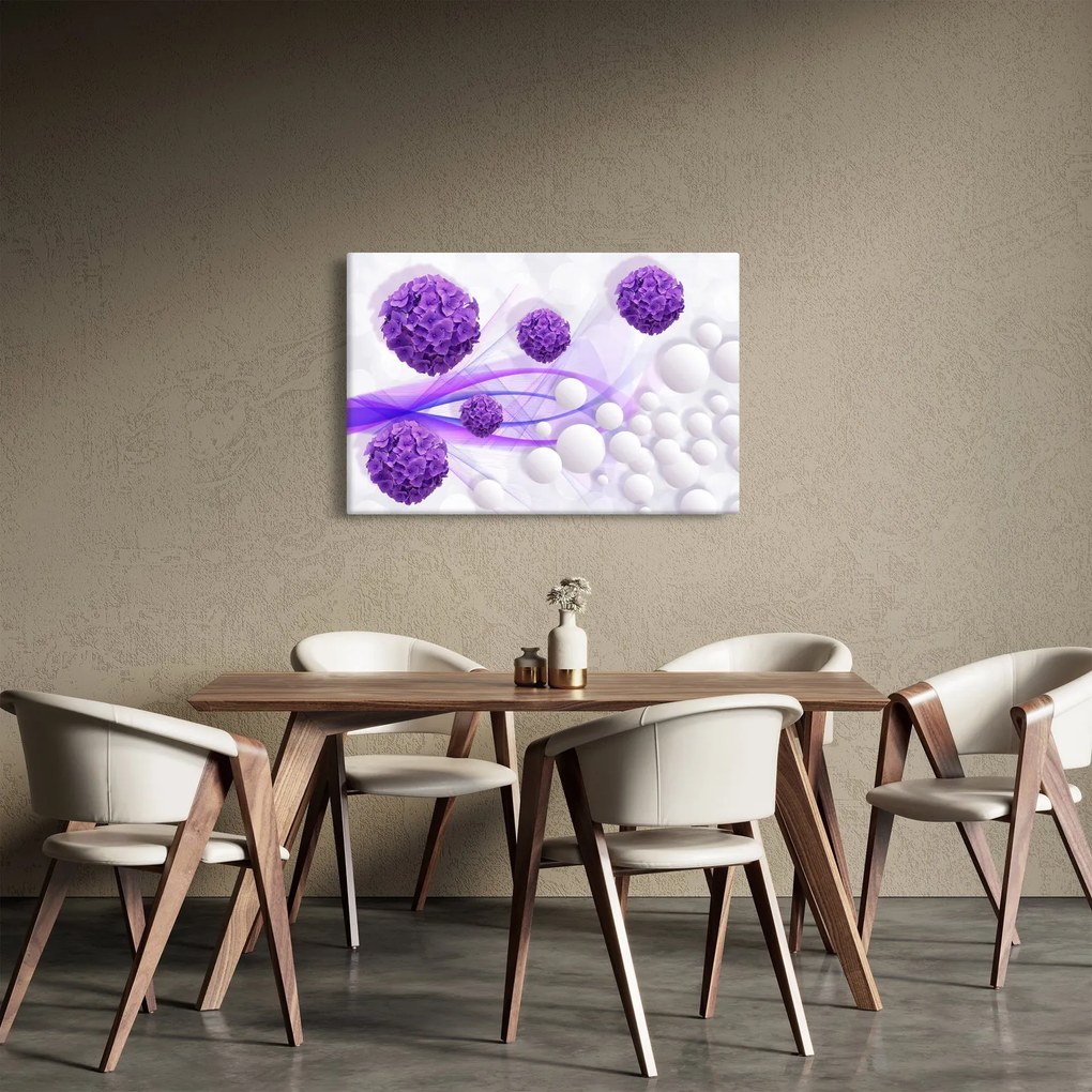 Kép - Golyó, gyolyócskák, virágok, ... (90x60 cm)