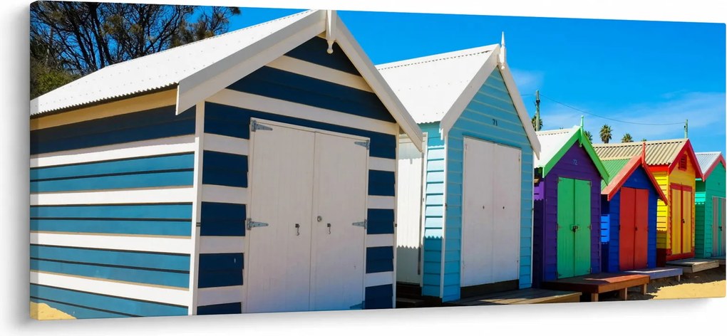 Kép - Brighton Beach, Melbourne, Ausztrália (120x50 cm)