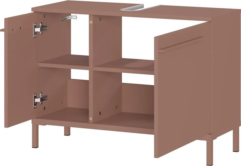 Barna matt mosdó alatti szekrény 80x59 cm Laurino – Germania