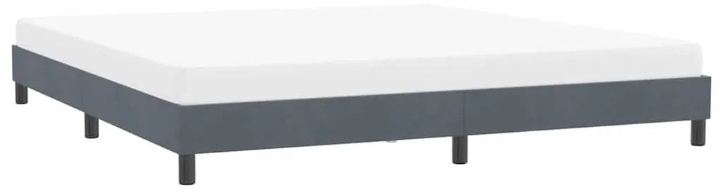 vidaXL sötétszürke bársony ágykeret matrac nélkül 180x220 cm
