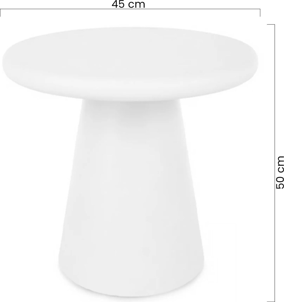 Clav kerek dohányzóasztal 45 cm - bézs