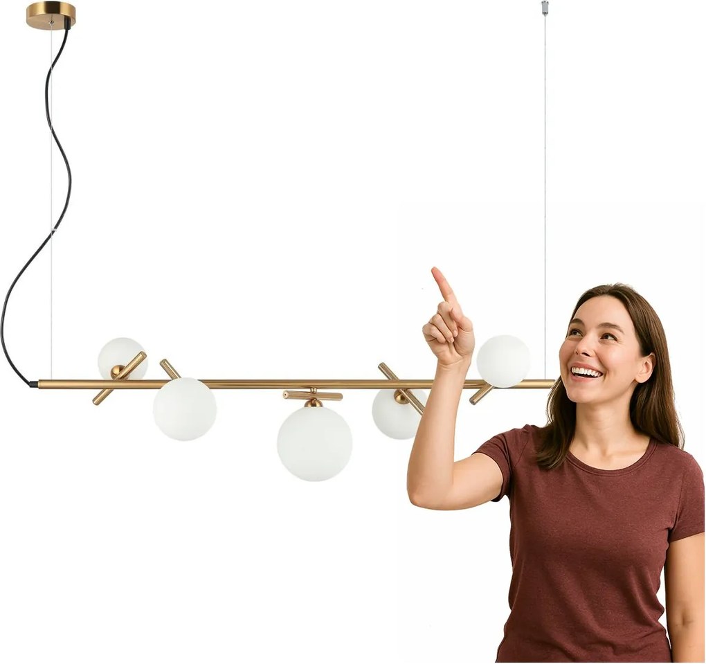 Függőlámpa Reverso PND-5622-5-BRO-W Italux