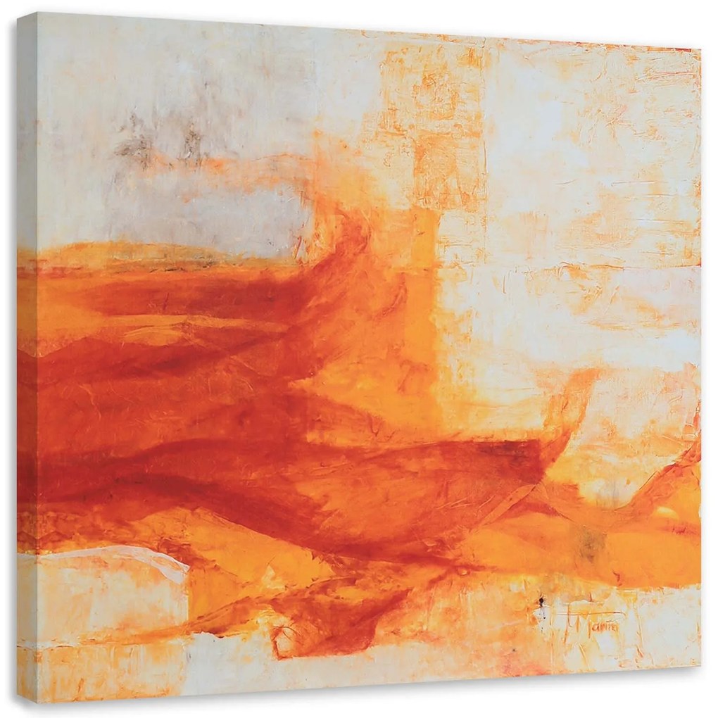 Gario Vászonkép Narancssárga akvarell minta Méret: 60 x 60 cm